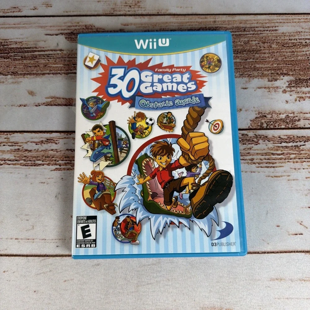 Family Party: 30 Great Games Obstacle Arcade Nintendo Wii U Complete CIB